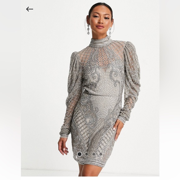 ASOS | Dresses | Asos Edition Crystal Beaded Mini Dress | Poshmark